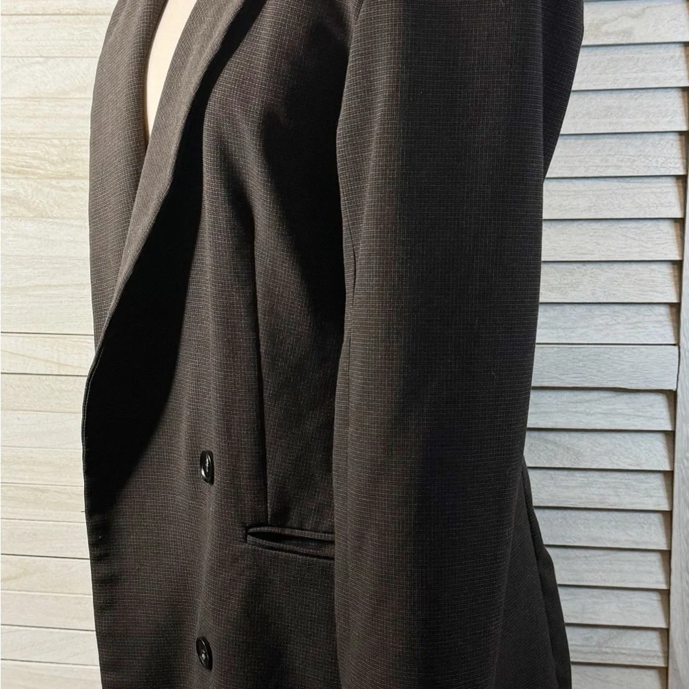 Rachel Zoe Double Breasted Blazer Brown Tailored Office Chic Jacket Size M - Picture 8 of 12